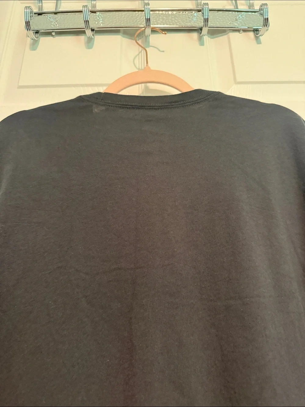 The North Face Charcoal Gray Tee with Blue & Neon Green Graphic